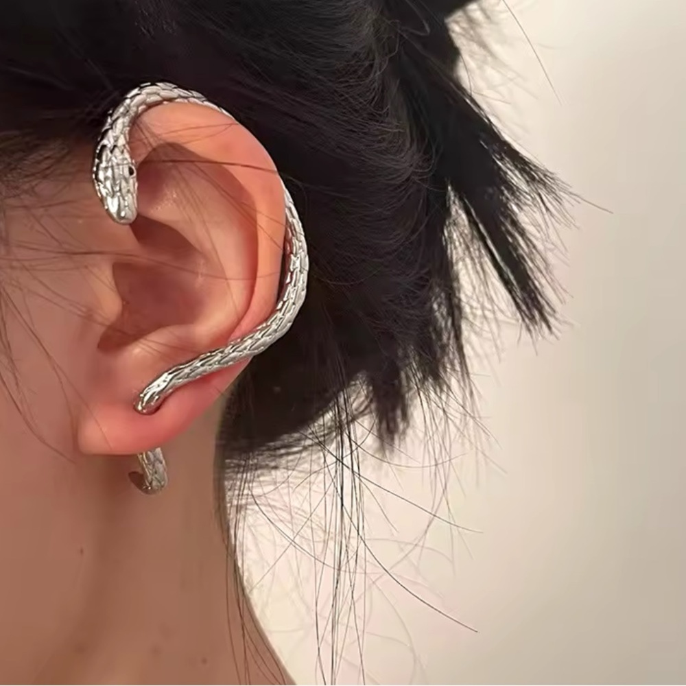 Vintage Snake Gothic Style Stainless Steel Earring - Left